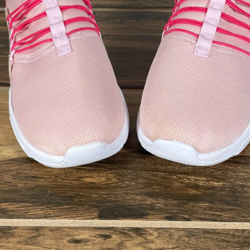 Reebok Youth Girls Size 6 Shoes Pink White Lightweight Slip On Trainers Sneakers